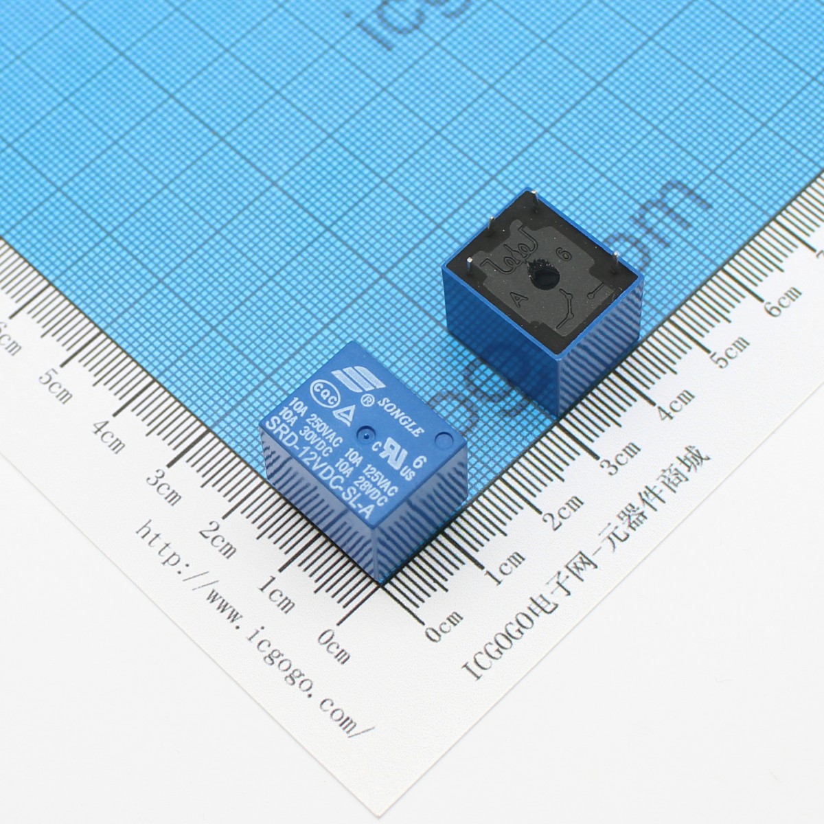 松乐 家电控制继电器 SRD-12VDC-SL-A 12V A型 常开 单组转换型 SONGLE RELAY 密封型 4P 4脚